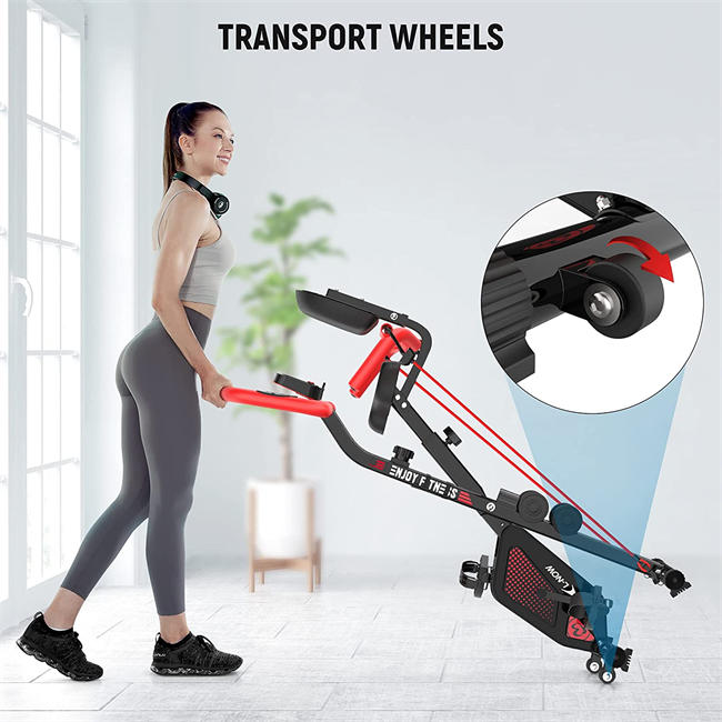 Foldable Exercise Bike Indoor Cycling Bike Magnetic Upright Bike Stationary Bike with Arm Resistance Bands,Pulse Sensor,LCD Monitor,