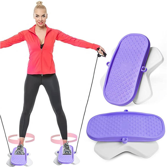 Twister Board, GoorangeSy Noise-Free Waist Twisting Disc Balance Board with Elastic Rope and Handles Waist Arm Leg Hips and Thighs Home Gym Workout