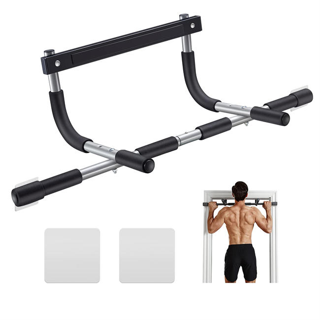 Pull Up Bar for Doorway | Thickened Steel Max Limit 440 lbs Upper Body Fitness Workout Bar| Multi-Grip Strength for Doorway | Indoor Chin-Up Bar Fitness Trainer for Home Gym Portable