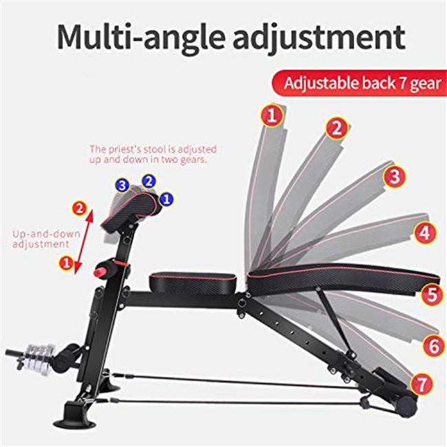Adjustable Weight Bench Utility Workout Bench for Home Gym,Foldable Incline Decline Benches for Full Body Workout 330LBS