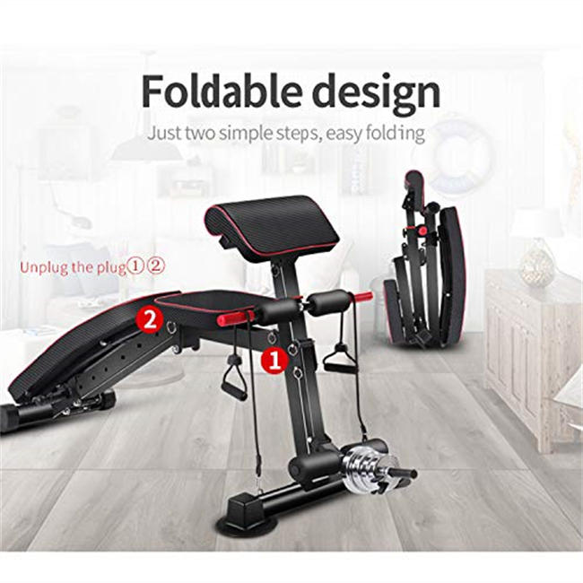 Adjustable Weight Bench Utility Workout Bench for Home Gym,Foldable Incline Decline Benches for Full Body Workout 330LBS