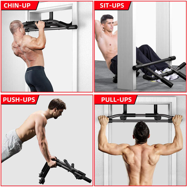 Pull Up Bar for Doorway, Chin up Bar Doorframe for Home Exercise, No Screws for Home Gym Exercise Equipment, Multifunctional Fitness Bar Exercise Bar Fits Most DoorWays