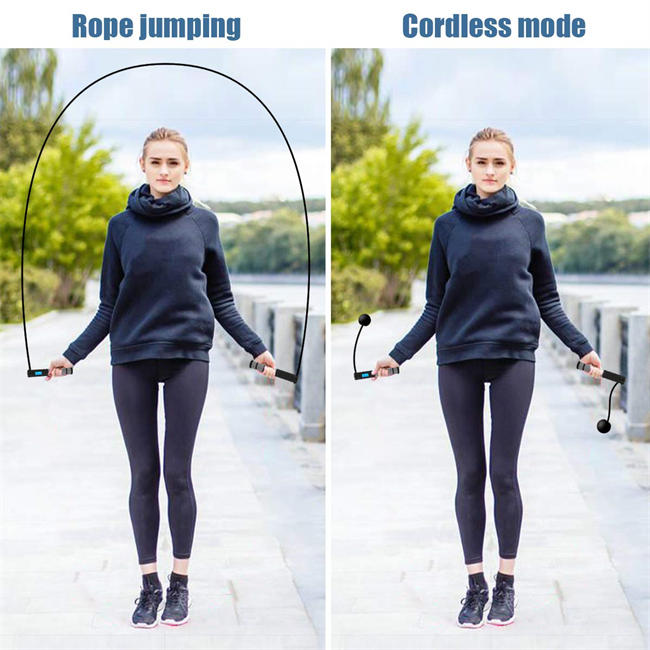 Jump Rope, Digital Weighted Handle Workout Jumping Rope with Calorie Counter for Training Fitness, Adjustable Exercise Speed Skipping Rope for Men, Women, Kids, Girls