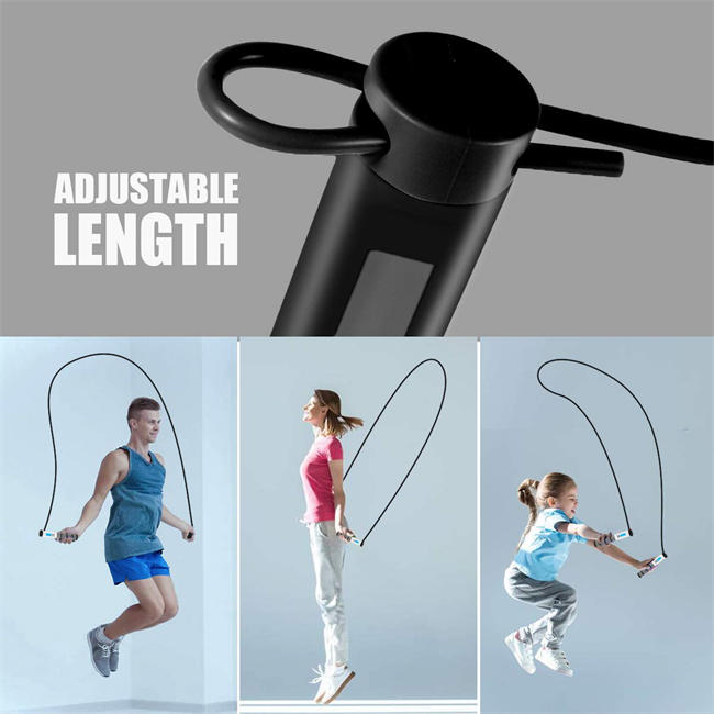Jump Rope, Digital Weighted Handle Workout Jumping Rope with Calorie Counter for Training Fitness, Adjustable Exercise Speed Skipping Rope for Men, Women, Kids, Girls