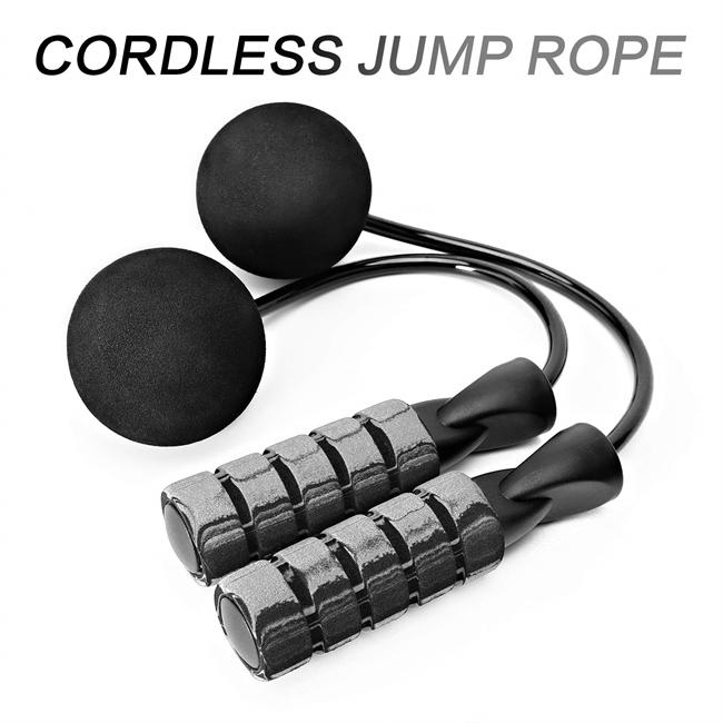 Jump Rope, Training Ropeless Skipping Rope for Fitness, Adjustable Weighted Cordless Jump Rope for Men Women Kids