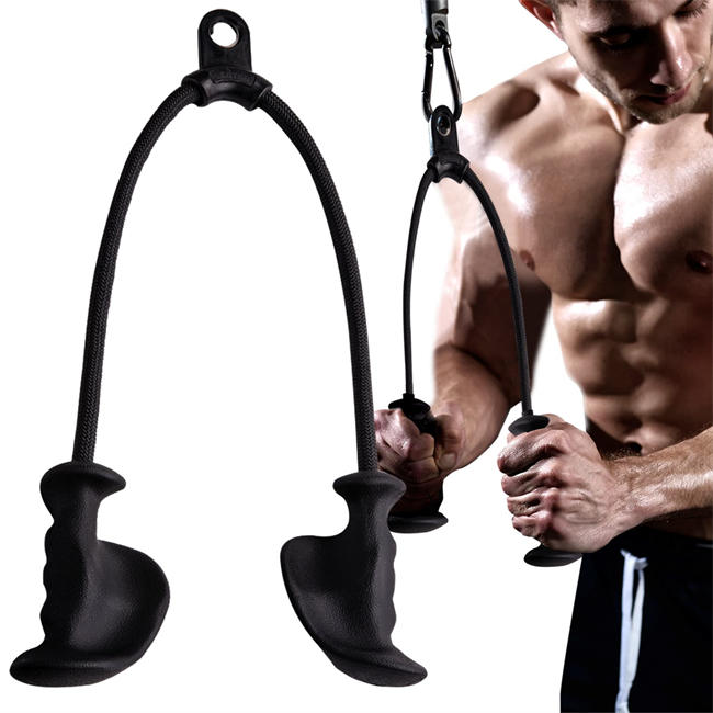 Ergonomic Triceps Rope Pull Down with Anti-Slippery Natural Rubber Grip for Activating More Muscle Fibers-Gym Rope for Push Downs, Triceps Pull Downs Crunches, Facepulls, 36