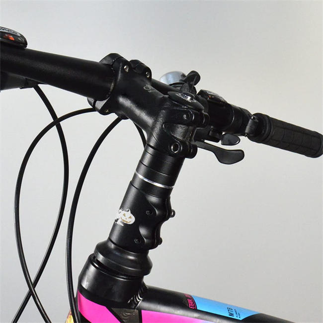 Wake Bike Stem Riser Bike Fork Stem Extender Bicycle Handlebar Raiser Head Up Adapter Suitable for Mountain Bike, Road Bike, MTB, BMX, Fixie (Aluminium Alloy, Adjustable, Black)