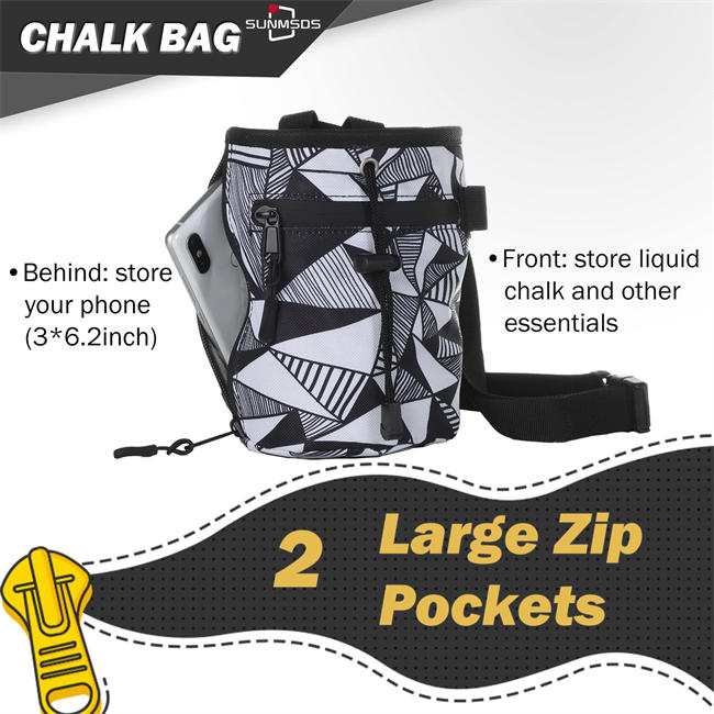 4 Chalk Bag + Refillable Chalk Ball + Liquid Chalk + Rock Climbing Brush, Chalk Bag for Rock Climbing, Bouldering, Weightlifting, Gym, Chalk Equipment Accessories, Multi