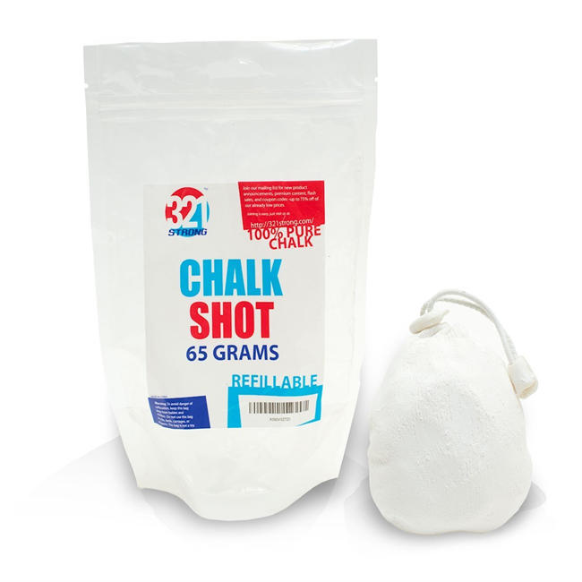 Refillable Chalk Ball with 65 Gram (2.3 oz) Capacity , Comes Full - for Rock Climbing , Gym Workouts , Billiards , and More