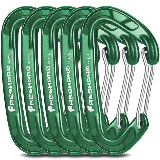 5pcs Carabiner Clips, 8kN 1798lbs, Small Sturdy, Reliable Time-Tested Strong Spring Wiregate