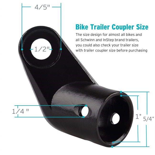 Titanker Upgraded Bike Bicycle Trailer Coupler Attachment Angled Elbow for Instep & Schwinn Bike Trailers