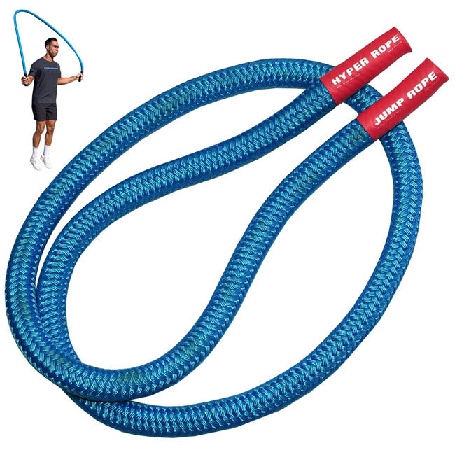 Hyperwear Weighted Jump Rope for Fitness 7.5 lb Jumping Rope Quality Braided Thick Rope Part of Hyper Rope Battle Ropes Home Gym System of Weighted Ropes for Work Out