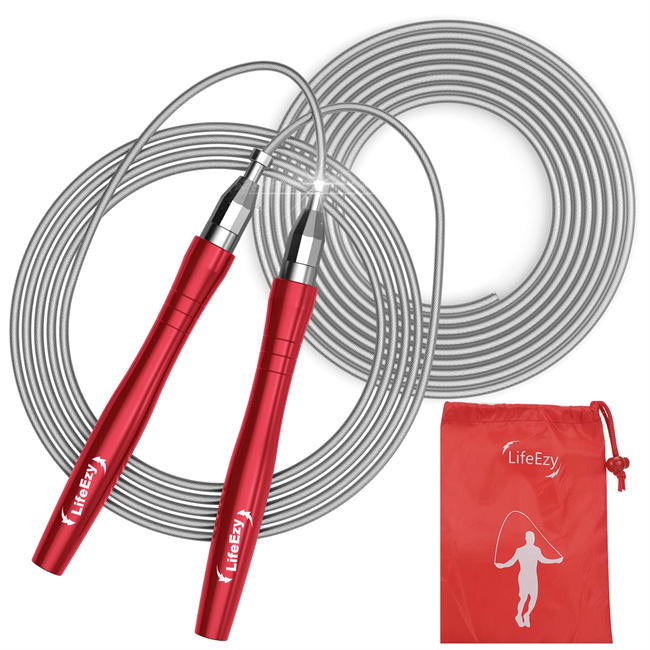 Jump Rope, High Speed Weighted Jump Rope - Premium Quality Tangle-Free - Self-Locking Screw-Free Design - Jump Ropes for Fitness - Skipping Rope for Workout Fitness, Crossfit & Home Exercises