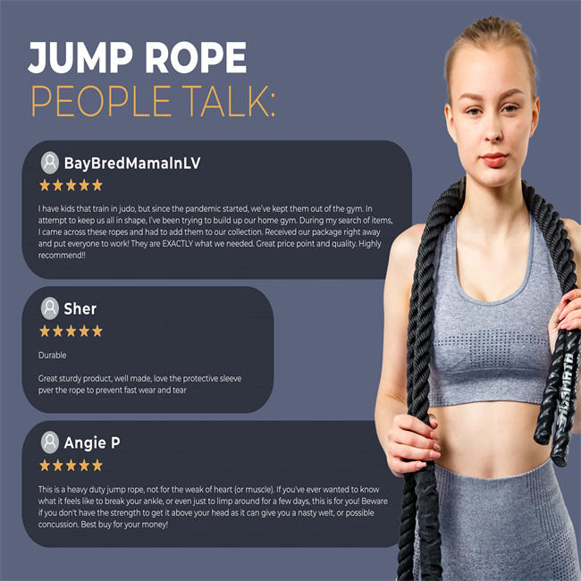 Heavy Jump Rope for Men & Women - 9.8 ft 2.7 LB - Weighted Jump Rope Battle Ropes with Protective Sleeve for Total Body Workouts Power Training Improve Strength Building Muscle