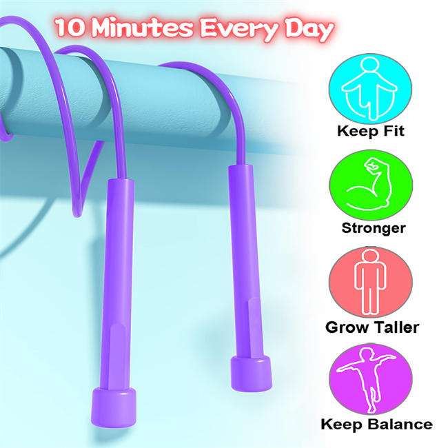 Jump Rope for Kids, 4 Pack Soft Durable PVC Kids Skipping Rope Adjustable Length Jumping Skip Ropes for Boys, Girls, Children, Students Outdoor Sport Exercise Fitness Weight Loss