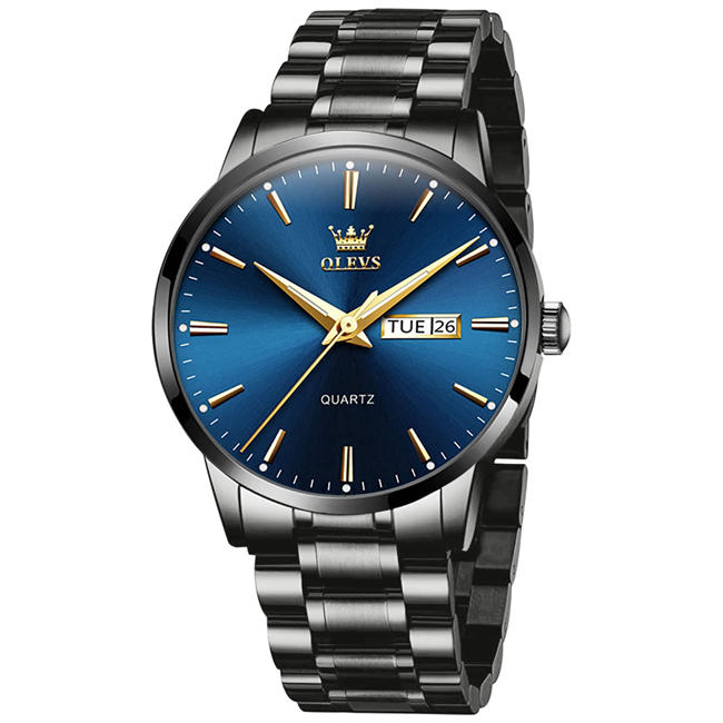 Wrist Watch for Men, Stainless Steel Quartz Watch with Date Waterproof Bussiness Dress Watches