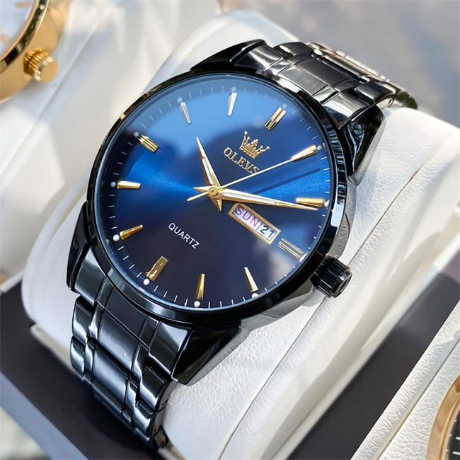 Wrist Watch for Men, Stainless Steel Quartz Watch with Date Waterproof Bussiness Dress Watches