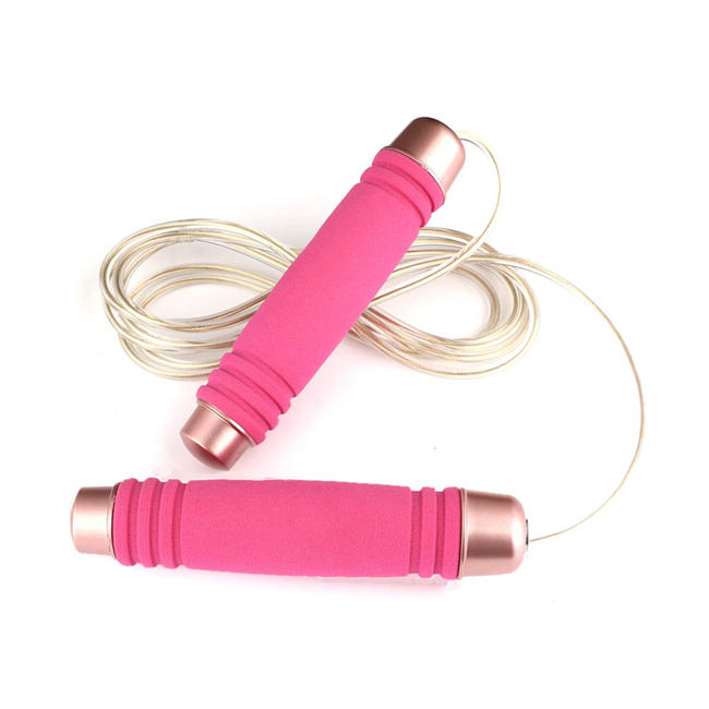 Weighted Jump Rope for Handle,Adjustable TPU Wire Rope with Bearing Comfortable Foam Handle Skipping Rope for Workout and Fitness Training for Men Women and Kids