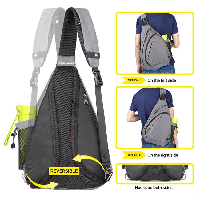 Crossbody Shoulder Chest Urben/Outdoor/Travel Backpack for Women & Men