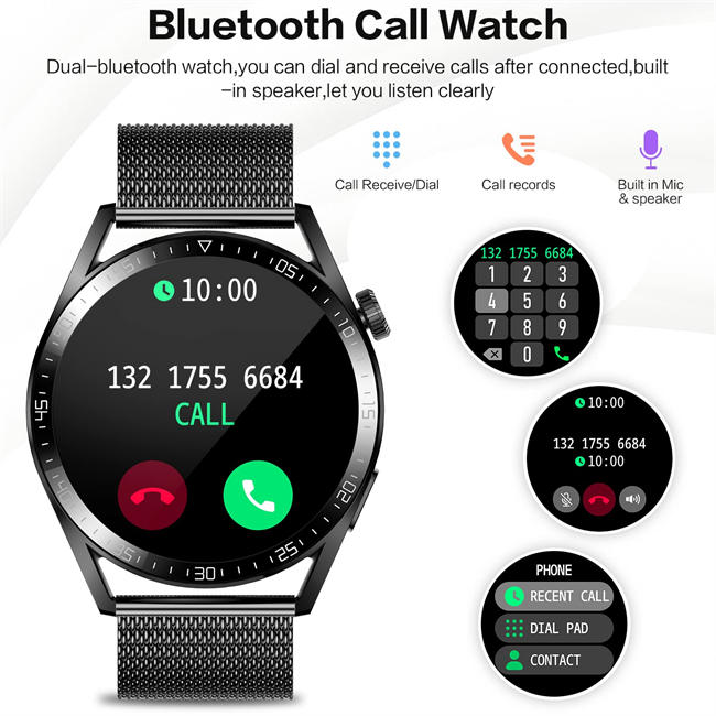 Smart Watch with Bluetooth Answer/Make Call for Men Women, IP67 Waterproof Fitness Tracker 1.36' HD with Heart Rate,Blood Pressure, SpO2 ,Sleep Monitor,for Android and iOS