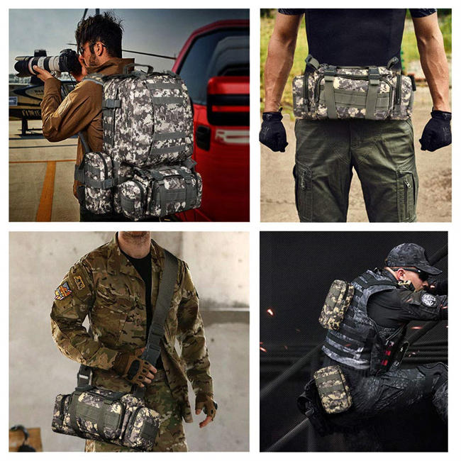 Tactical Backpack Military Army Rucksack Assault Pack Detachable Molle Bag
