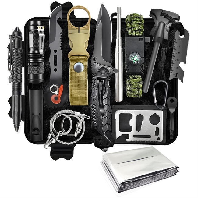 Gifts for Men Dad Husband Boyfriend Fathers Day, Survival Kits 12 in 1 Camping Accessories Gear, EDC Survival Gear and Equipment for Hiking Fishing Hunting, Ideal Christmas Birthday Gifts for Him
