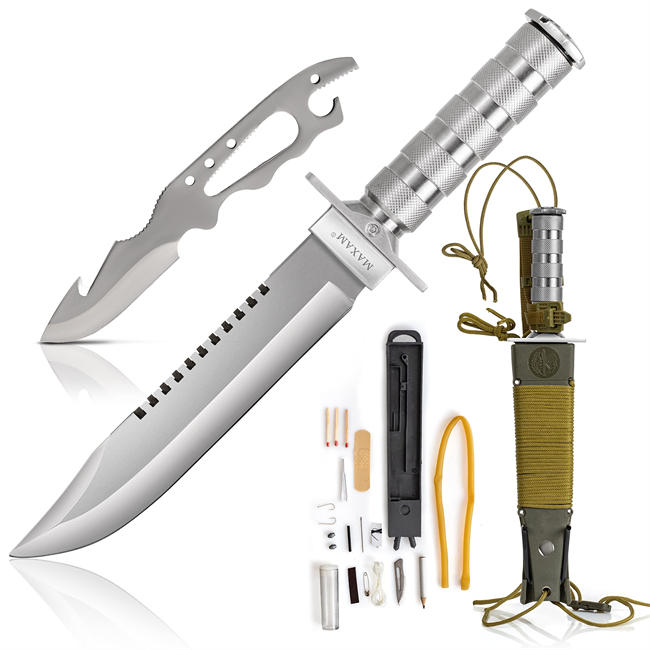 12-Piece Survival Knife Set with Zinc Alloy Handles, Ideal for Survivalists, Hunters, Hikers, and Outdoor Sports Enthusiasts