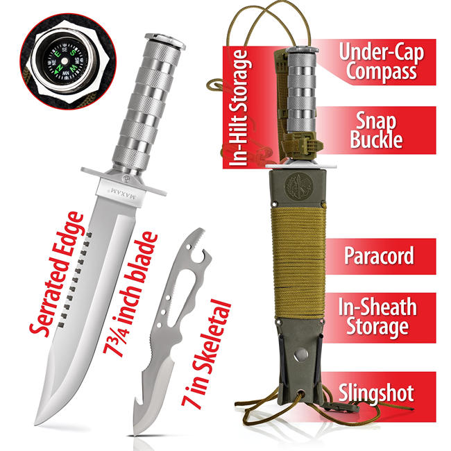 12-Piece Survival Knife Set with Zinc Alloy Handles, Ideal for Survivalists, Hunters, Hikers, and Outdoor Sports Enthusiasts