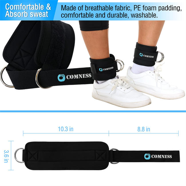 Ankle Resistance Bands with Cuffs. Leg/Bbooty Resistance Bands for Working Out, Kickbacks, and Glute Exercises. Our Ankle Strap Can Be Used Separately for Connection to The Cable Machine.