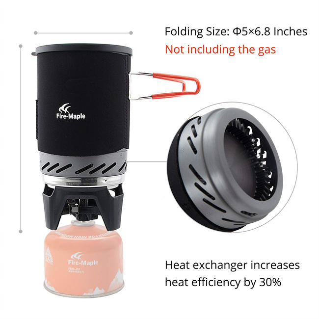 Backpacking and Camping Stove System | Outdoor Propane Camp Cooking Gear | Portable Pot/Jet Burner Set | Ideal for Hiking, Trekking, Fishing, Hunting Trips and Emergency Use