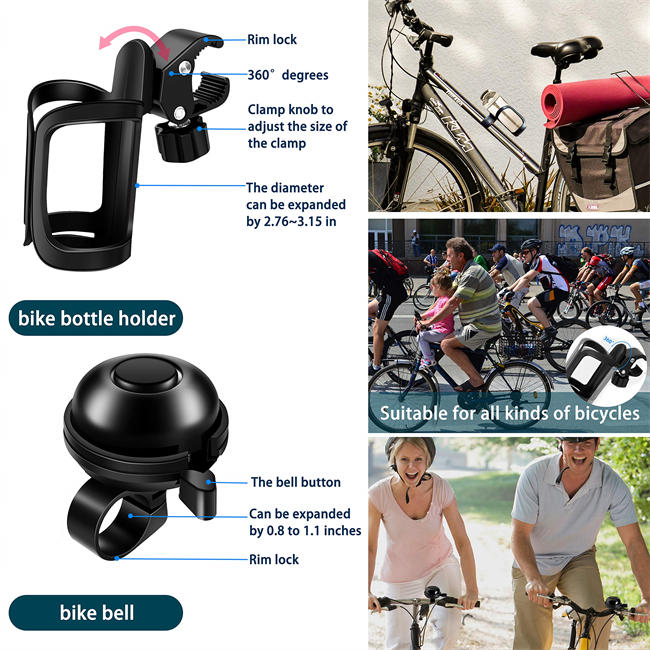 Bicycle Accessories, USB Rechargeable Bicycle lamp Set, Bicycle lamp, Bicycle Lock, Bicycle Water Cup seat, Bicycle Mobile Phone seat, Bicycle Mirror, Bicycle Bell