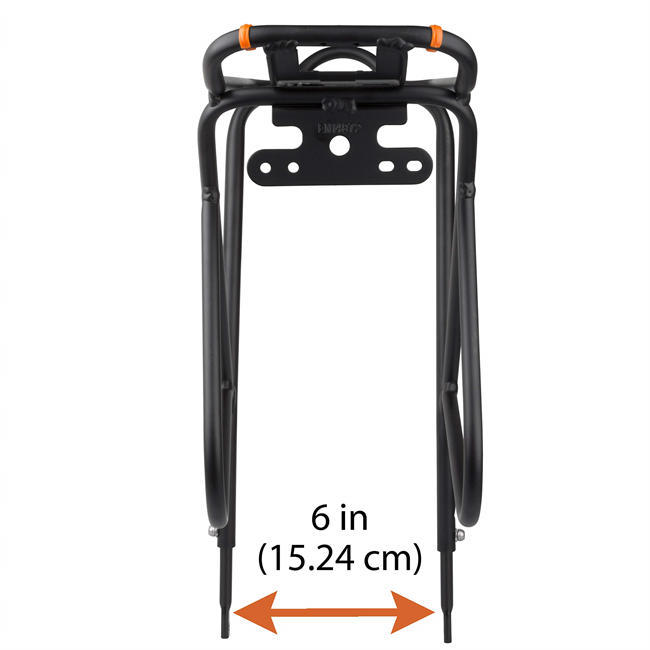 Bike Rack – Bicycle Touring Carrier with Fender Board, Frame-Mounted for Heavier Top & Side Loads, Height Adjustable for  Frames